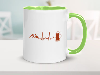 Berge und Bier | Wandern Wanderer Biertrinken Geschenkidee Humor Tasse