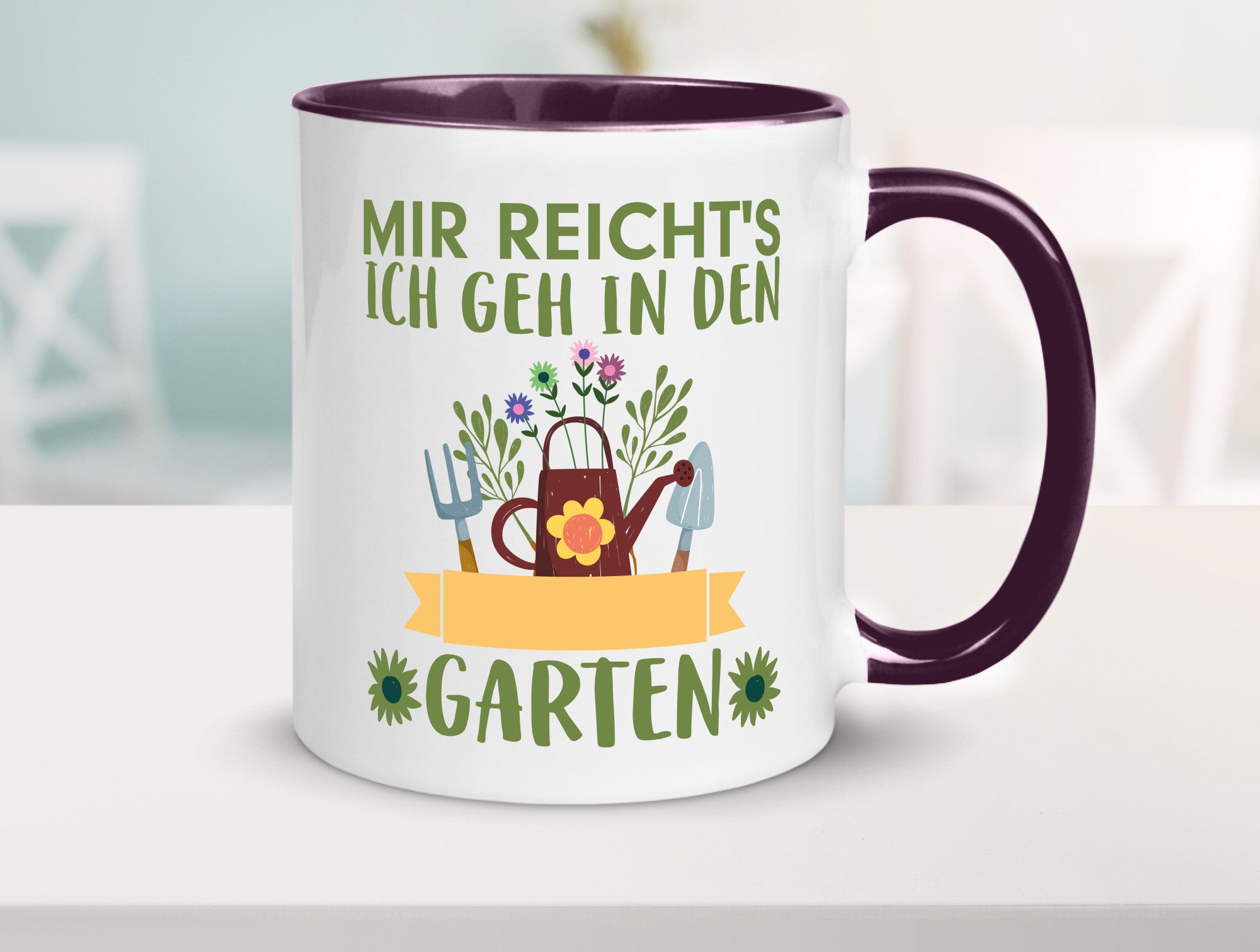 Ich geh in den Garten | Gärtner Tasse Gartenarbeit Humor Arbeit Kollegen Büro