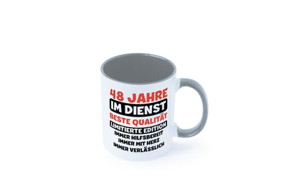 48 Jahre im Dienst | Jubiläum Arbeit v3 Humor Kollegen Büro Geschenkidee Tasse