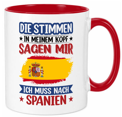 Spanien | Urlaub Stimmen in meinem Kopf Traumland v2 lustiger Spruch Geschenk