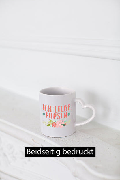 Ich liebe pupsen | Frauen Tasse Mädchen Blumen Humor Geschenkidee