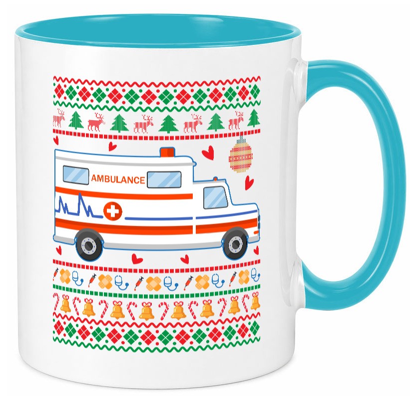 Krankenwagen | Ugly Christmas Emergency lustig Humor Geschenkidee Geschenk Tasse
