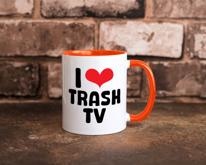 I love Trash TV | v2 lustig Humor Geschenkidee Geschenk Tasse