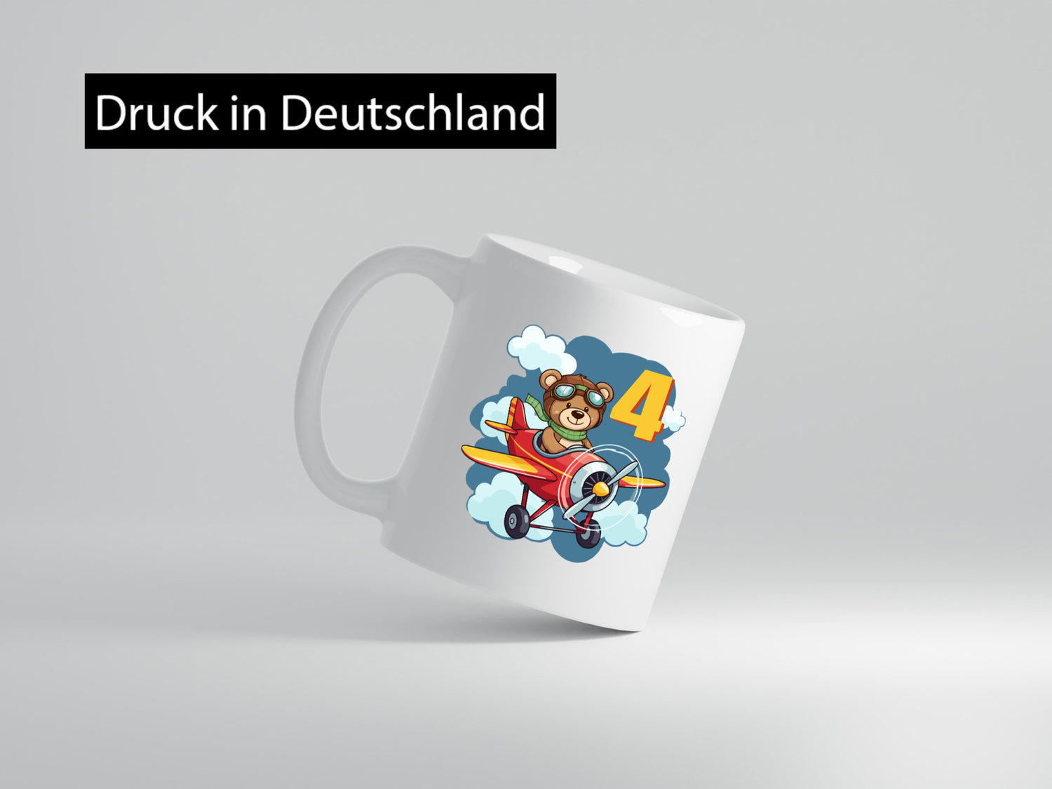 4. Geburtstag | 4 Jahre Kinder Pilot Flugzeug Geschenkidee Humor Tasse