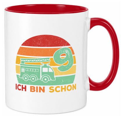 9. geburtstag | Feuerwehrauto 9 Jahre Feuerwehr Geschenk Geschenkidee lustiger