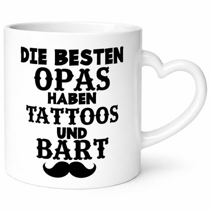 Die besten Opas haben Tattoos und Bart | Schneuzer Humor Familie Geschenkidee