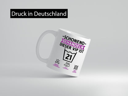 21 Geburtstag | schonend behandeln Jahre v2 lustiger Spruch Geschenk