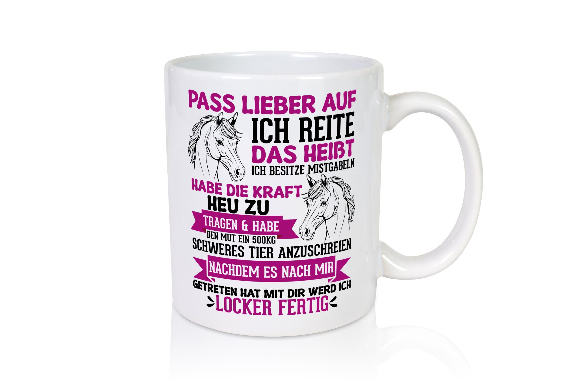 Reiten | reiterin Schweres Pferd dich mach ich fertig Geschenk Humor
