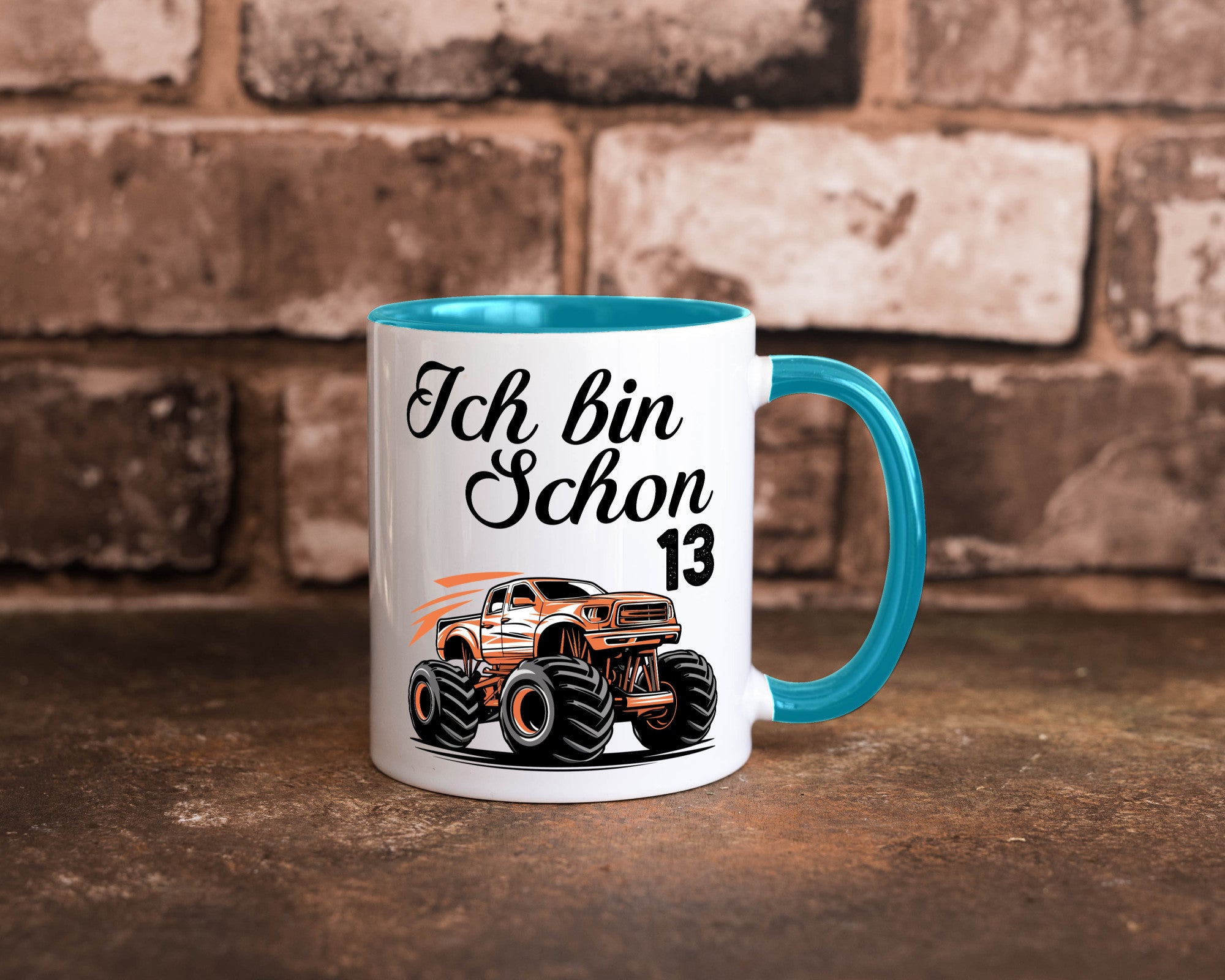 13. Geburtstag | Monster truck 13 Jahre Geschenkidee Humor Tasse