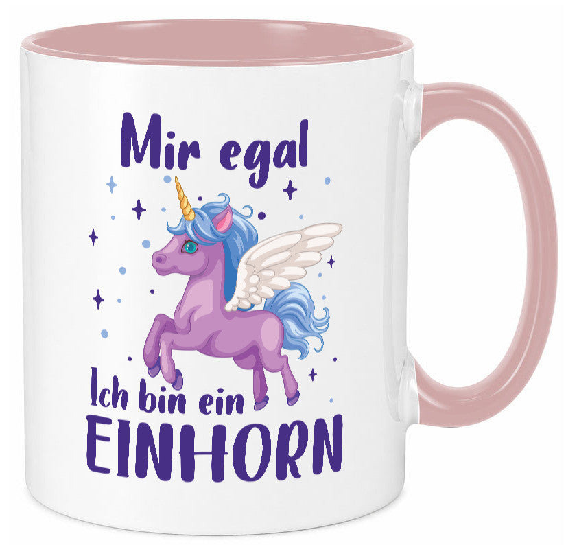 Mir egal, ich bin ein Einhorn | lustig Humor Geschenkidee Geschenk Tasse