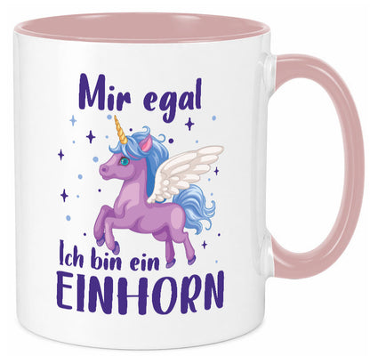 Mir egal, ich bin ein Einhorn | lustig Humor Geschenkidee Geschenk Tasse