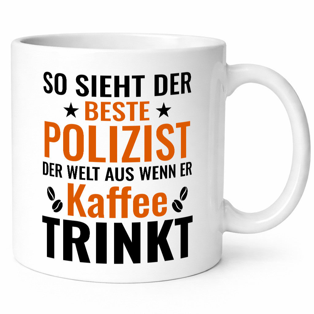 Kaffee trinkt: Polizist | Polizei Geschenkidee Humor Tasse