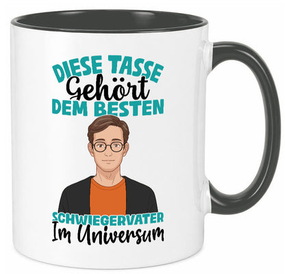 Im Universum: Schwiegervater |Schwiegersohn | Beziehung Geschenkidee Familie Tasse