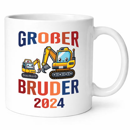 Großer Bruder | Bagger Geschwister Humor Geschenkidee Tasse