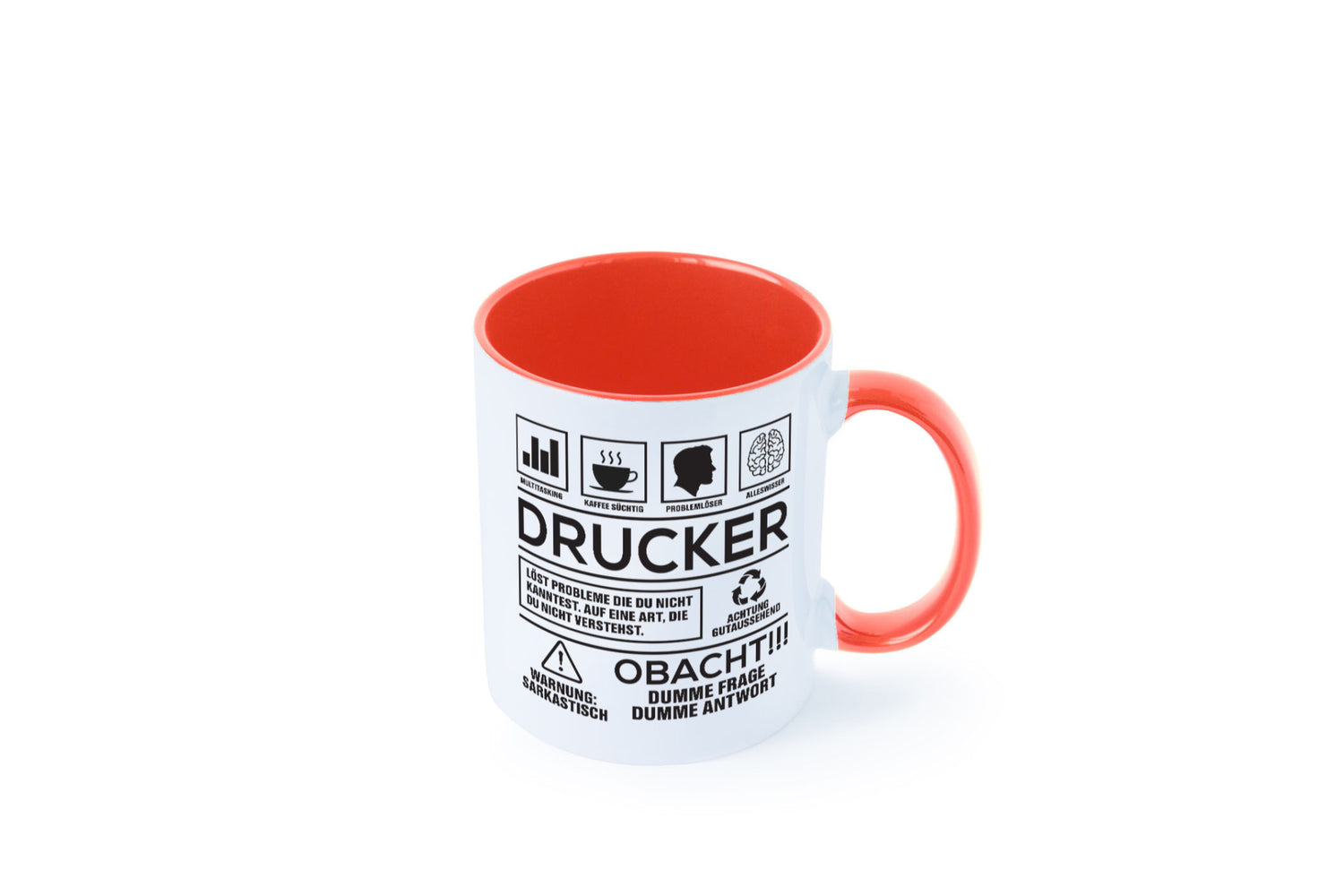 Achtung Probleme Drucker | Druckerei Print Medien Humor Geschenkidee Tasse
