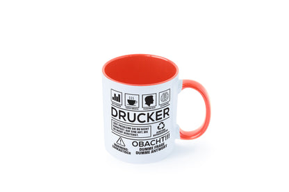Achtung Probleme Drucker | Druckerei Print Medien Humor Geschenkidee Tasse