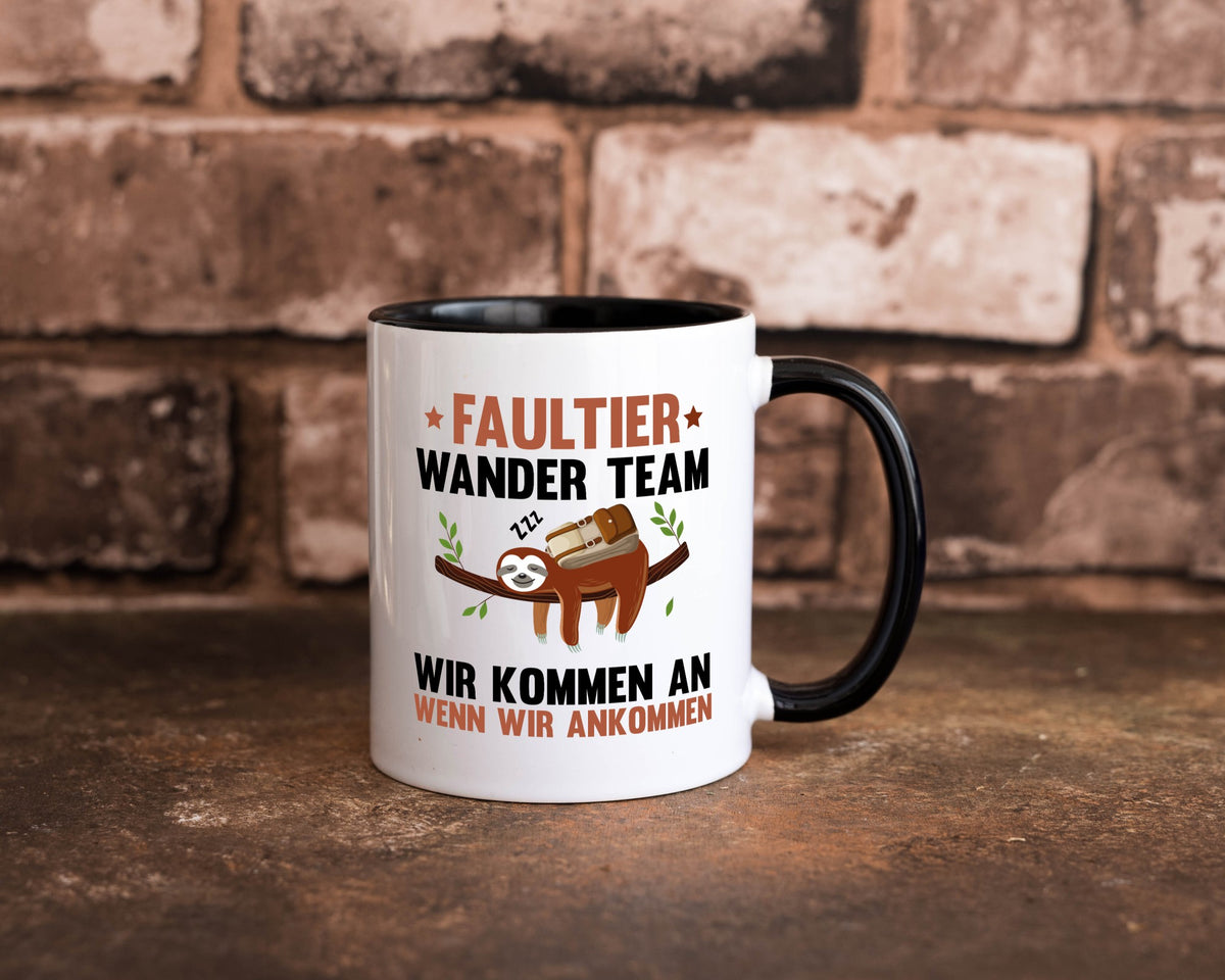 Faultier Wanderteam | Spruch Motiv Wandern lustig Tierliebhaber Humor Geschenk Tasse