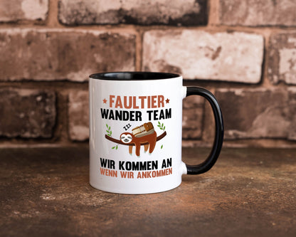 Faultier Wanderteam | Spruch Motiv Wandern lustig Tierliebhaber Humor Geschenk Tasse