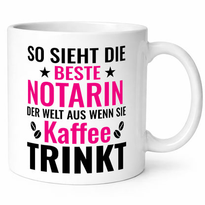 Kaffee trinkt: Notarin | Juristin lustig Humor Geschenkidee Geschenk Tasse