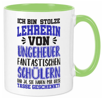 Stolze Lehrerin | Spruchtasse lustig Schüler Schule lustiger Spruch Geschenk
