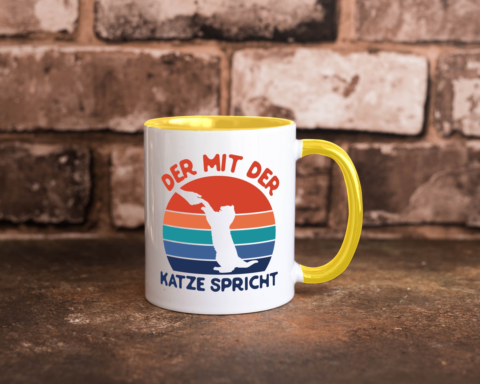 Der mit Katze Spricht | Katzenliebhaber Humor Tierliebhaber Geschenkidee Tasse
