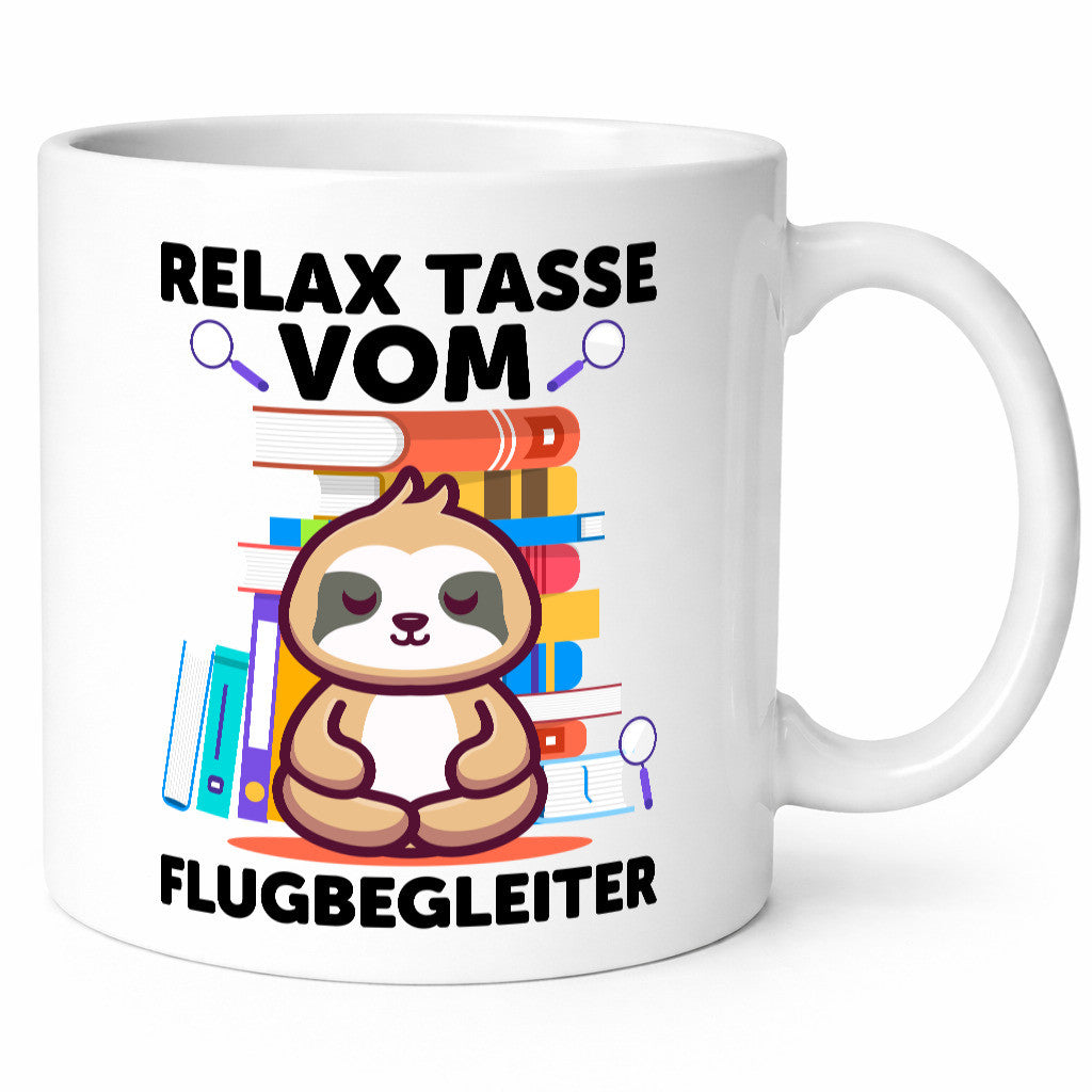 Relax Tasse: Flugbegleiter | Steward Flughafen lustiger Spruch Geschenk Humor