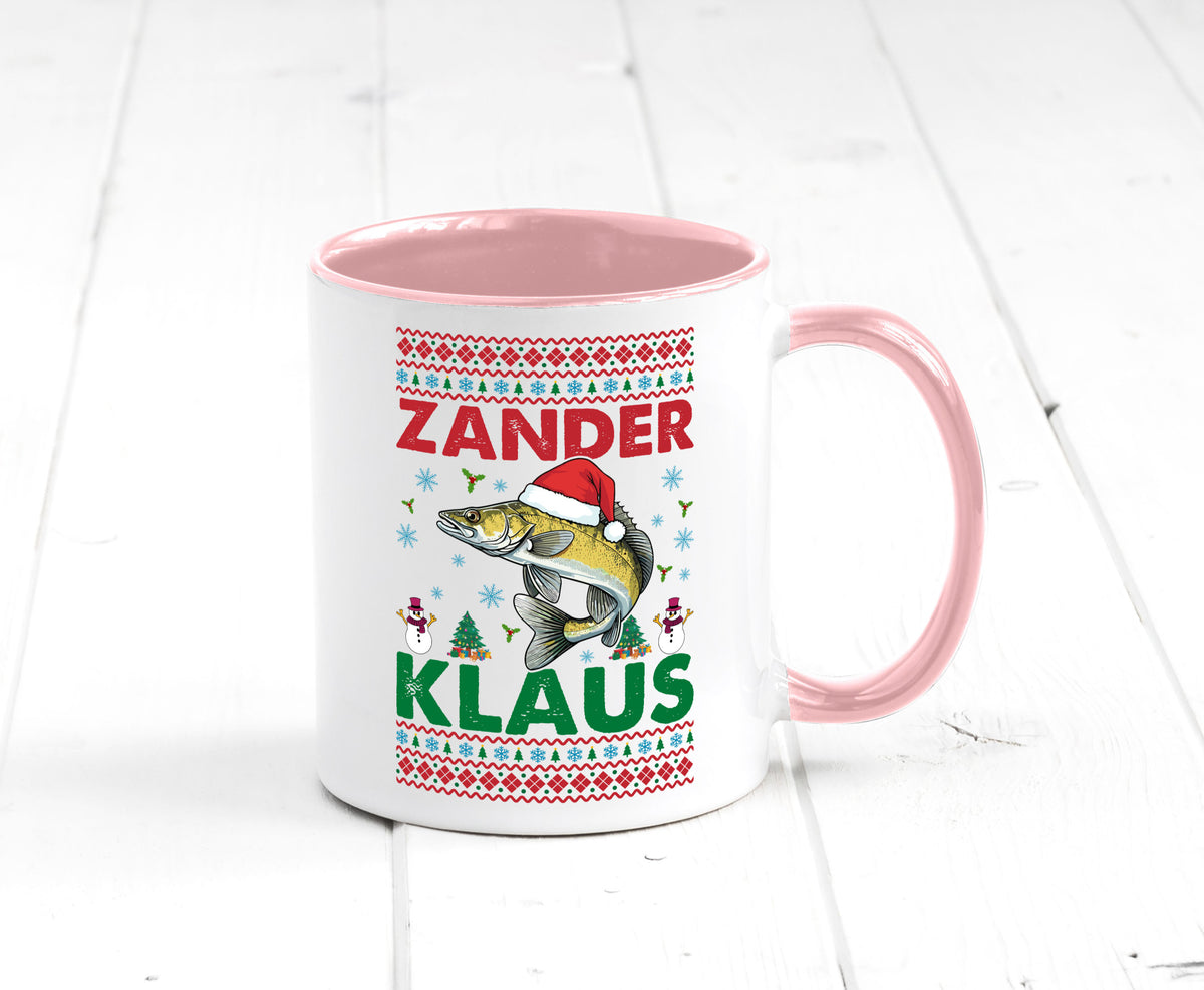 Zander Klaus | Ugly Christmas Angler Angeln v2 Geschenk Humor Geschenkidee Tasse