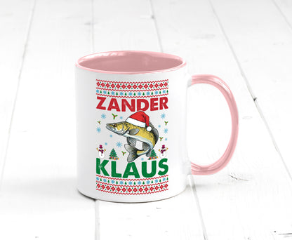 Zander Klaus | Ugly Christmas Angler Angeln v2 Geschenk Humor Geschenkidee Tasse
