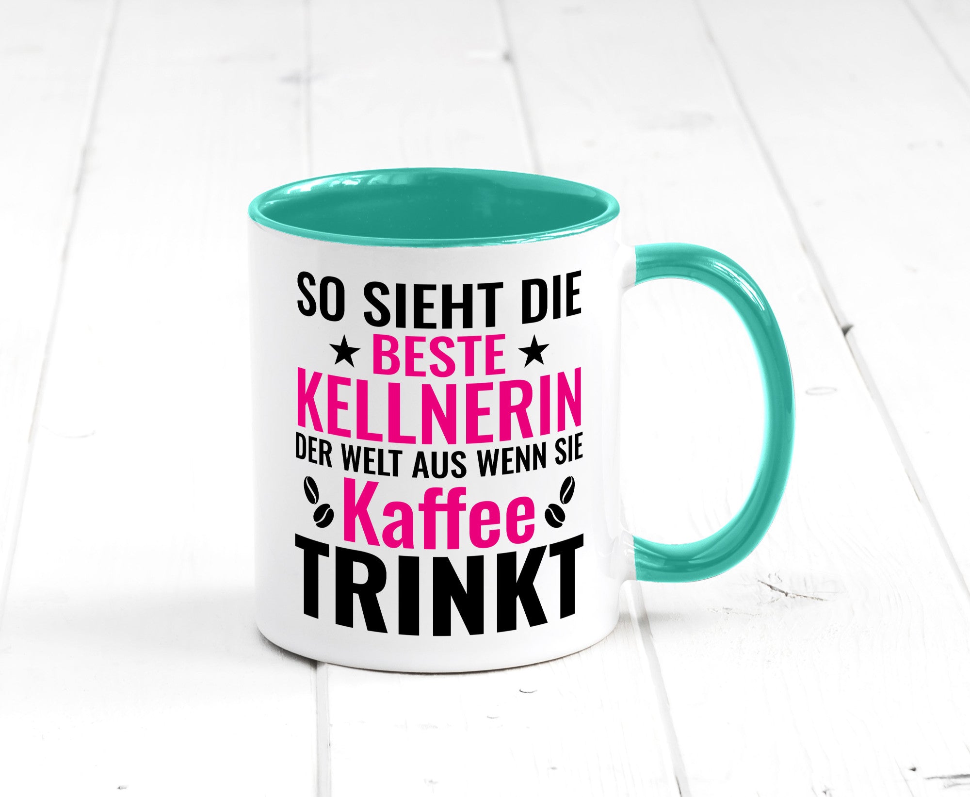 Kaffee trinkt: Kellnerin | Beruf kellnern Bedienung Humor Arbeit Kollegen Büro
