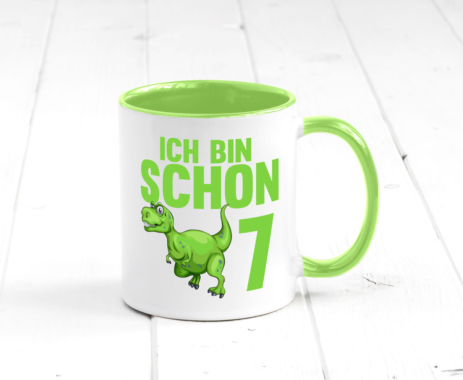 7. Geburtstag | 7 Jahre Dino Dinosaurier Humor Geschenkidee Tasse
