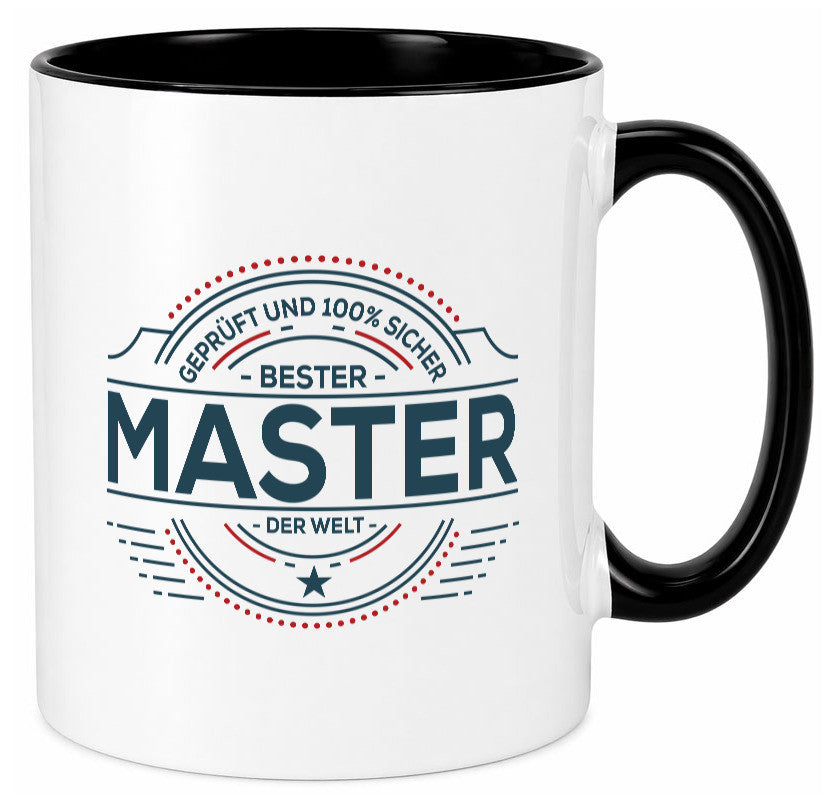 Geprüft und sicher: Master | Universität Student lustig Humor Geschenkidee