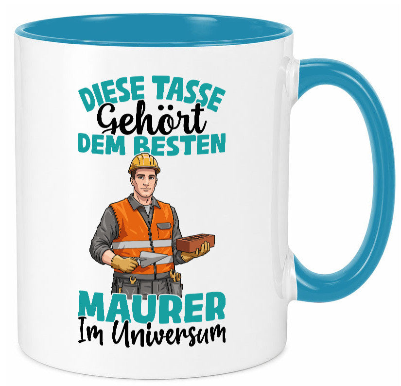 Im Universum: Maurer | Bau Handwerker Geschenkidee Humor Tasse