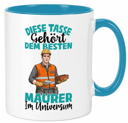 Im Universum: Maurer | Bau Handwerker Geschenkidee Humor Tasse