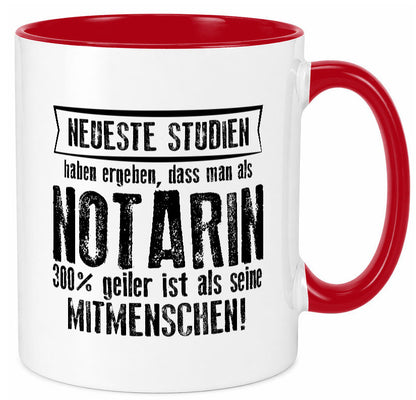 Neuste Studien: Notarin | Juristin lustig Humor Geschenkidee Geschenk Tasse