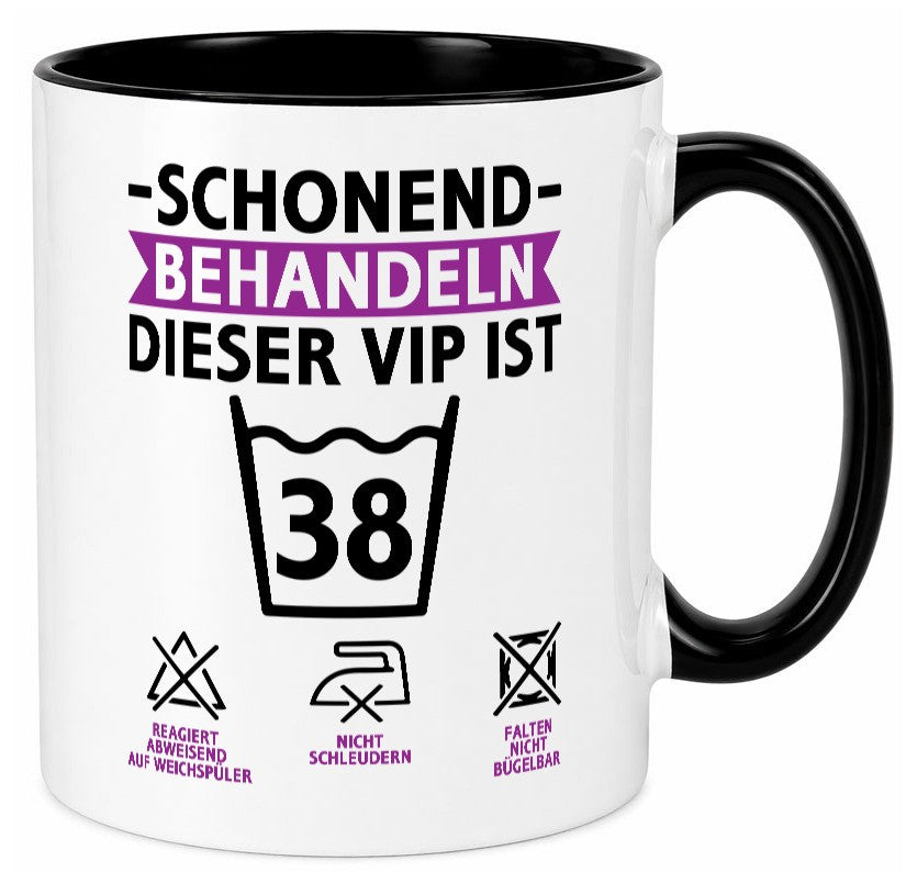 38 Geburtstag | schonend behandeln Jahre v2 lustig Geschenkidee Geschenk Tasse