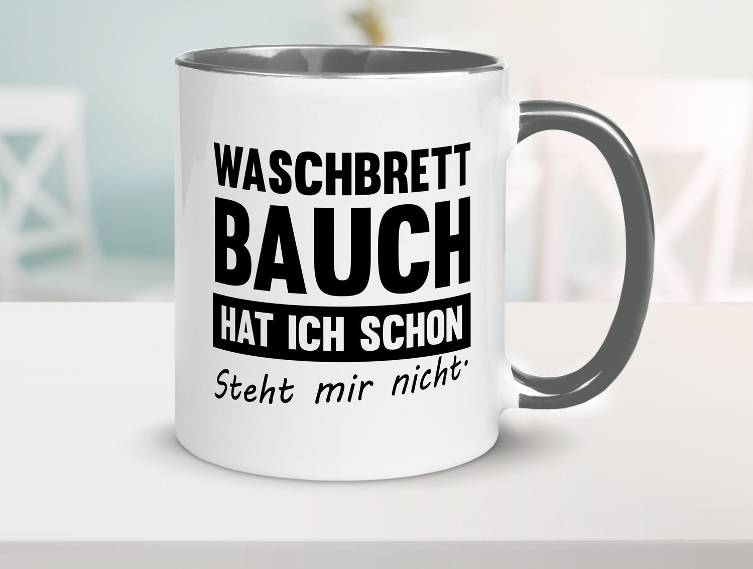 Waschbrettbauch steht mir nicht | Sixpack Gym lustiger Spruch Geschenk Humor