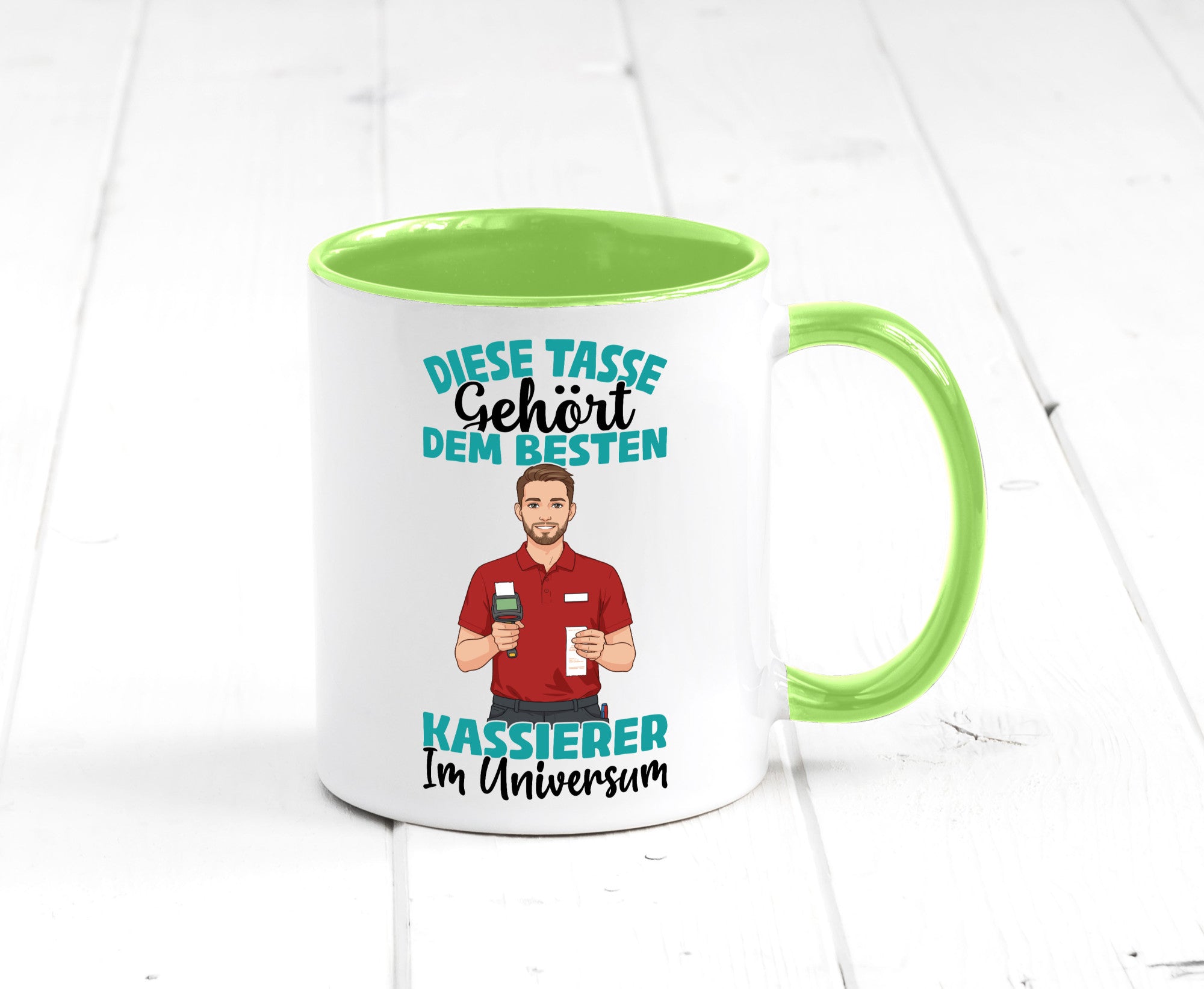 Im Universum: Kassierer Geschenk Humor Geschenkidee lustiger Spruch Tasse