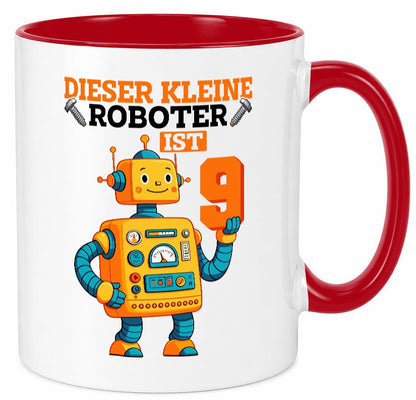 9. Geburtstag | 9 Jahre Roboter Junge lustig Geschenkidee Geschenk Tasse