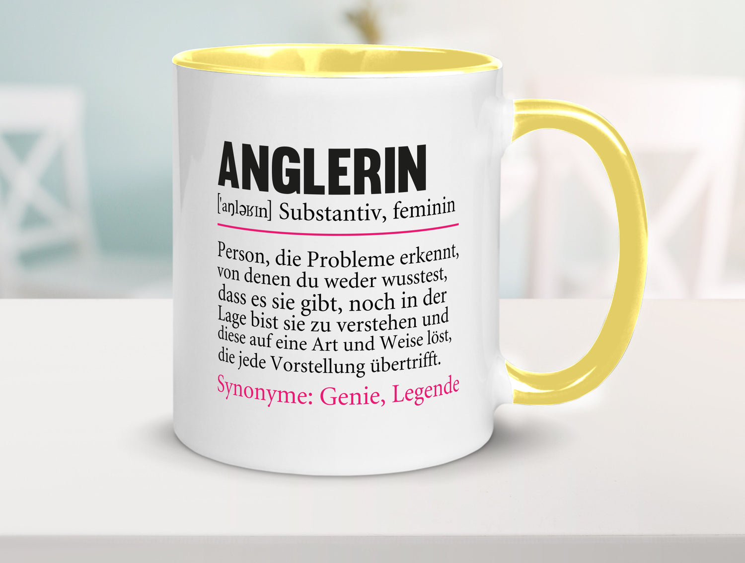 Anglerin | Spruch Angeln Fischerin Beruf Humor Arbeit Kollegen Büro
