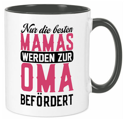 Beste Mama wird zur Oma befördert | Großmutter lustiger Spruch Geschenk Familie