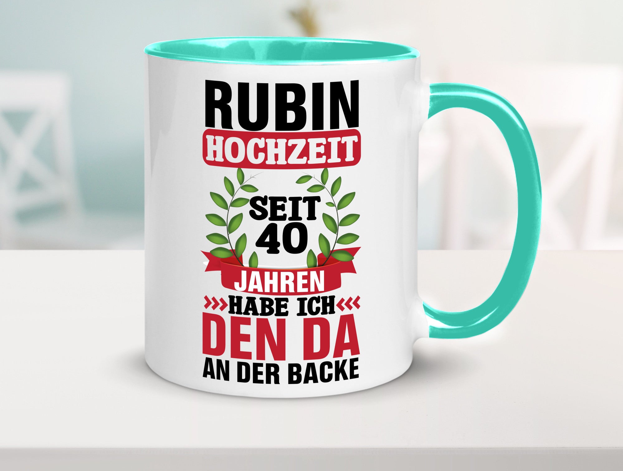 Rubin Hochzeit | 40 Jahre Verheiratet Humor Geschenkidee Tasse