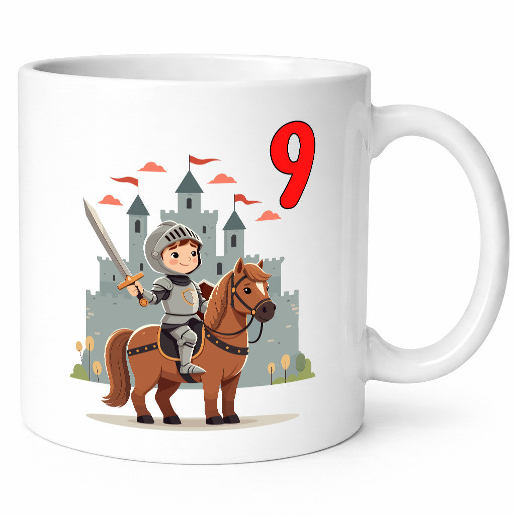9. Geburtstag | 9 Jahre Ritter Junge Schloss Geschenkidee Humor Tasse