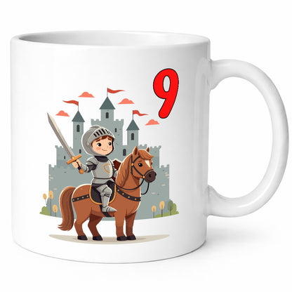 9. Geburtstag | 9 Jahre Ritter Junge Schloss Geschenkidee Humor Tasse