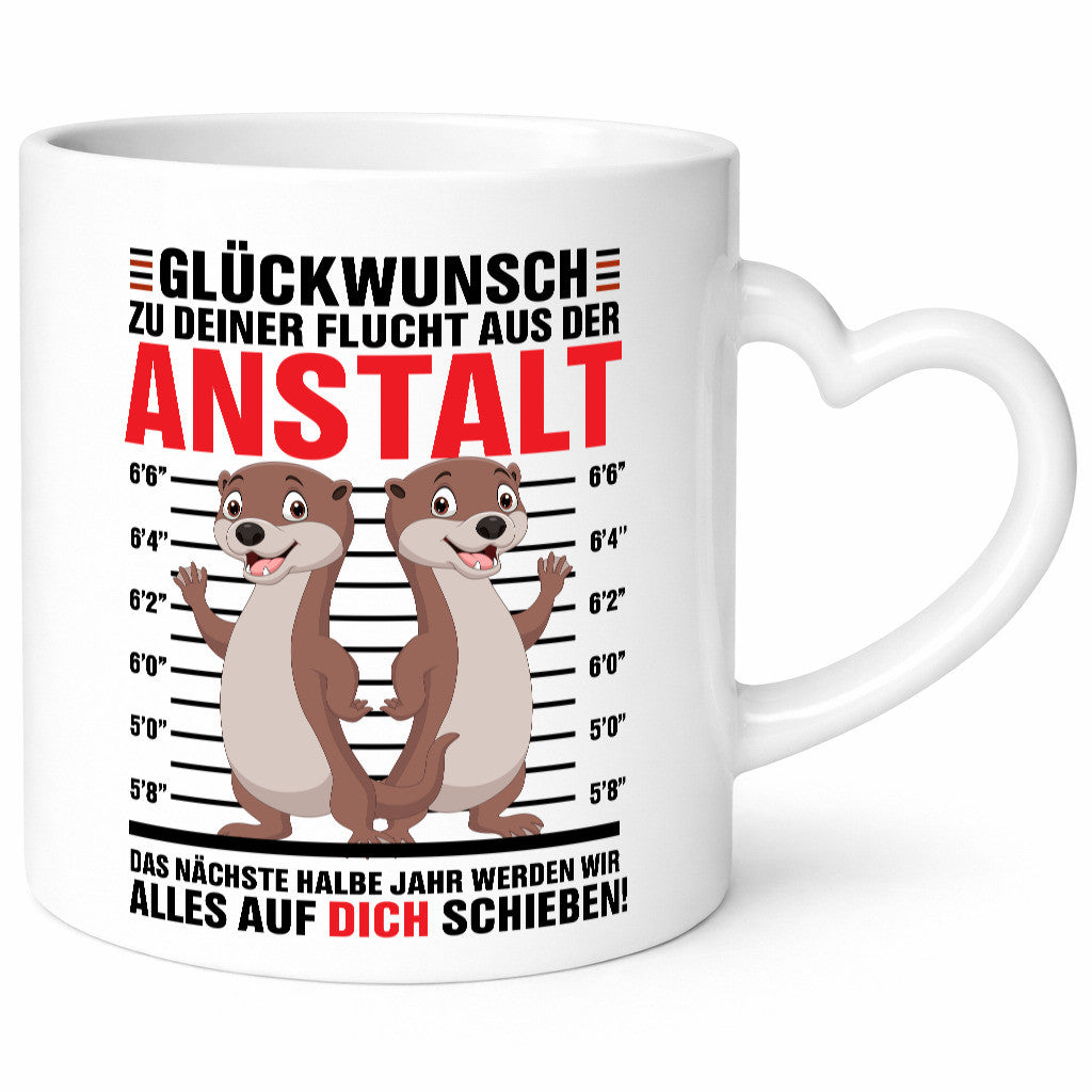 Glückwunch zur Flucht | Jobwechsel Arbeitskollegen Geschenk Arbeit Kollegen