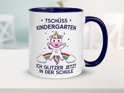 Kindergarten, jetzt Schule | Einhorn Geschenk Humor Geschenkidee lustiger Tasse