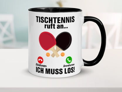 Tischtennis ruft an | Tennis spielen v2 Humor Geschenkidee Tasse