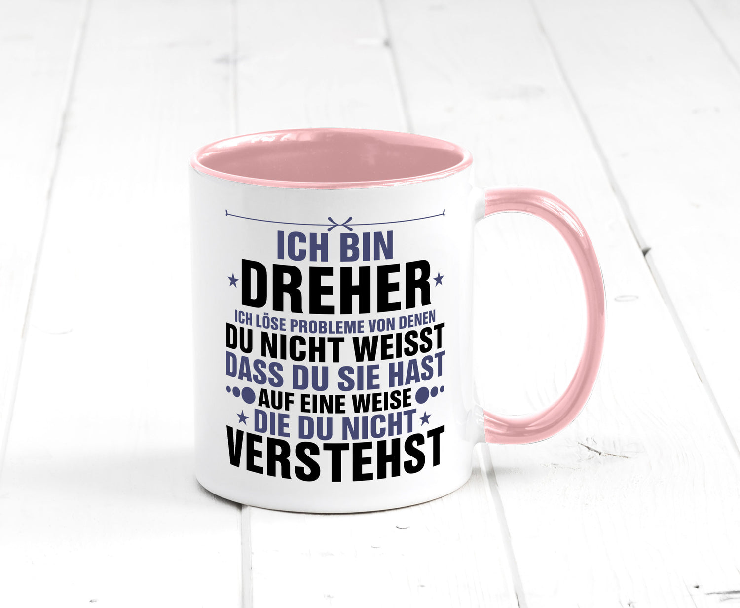Löse Probleme: Dreher | Fräser lustiger Spruch Geschenk Humor Geschenkidee Tasse