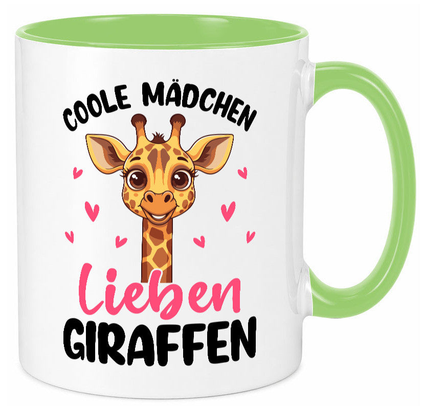 Coole Mädchen lieben Giraffen | Giraffe Geschenk Humor Geschenkidee lustiger Tasse