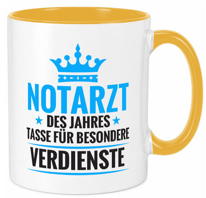 Besonderer Verdienst: Notarzt | Arzt Geschenk Humor Geschenkidee lustiger Tasse