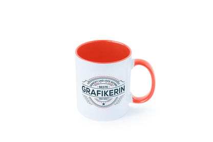 Geprüft und sicher: Grafikerin | Grafik Design Humor Geschenkidee Tasse